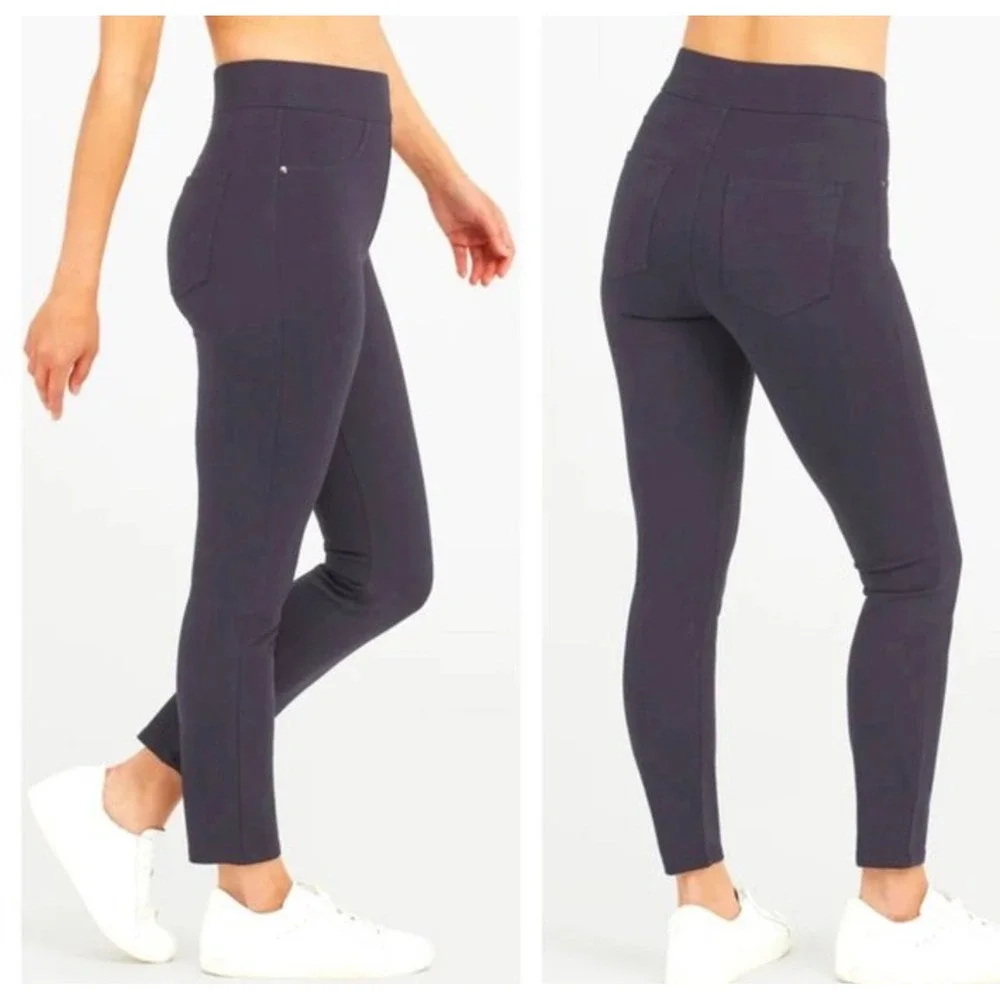Spanx The Perfect Pant Ankle 4-Pocket High Waisted Leggings Navy S Small 20202Q‎